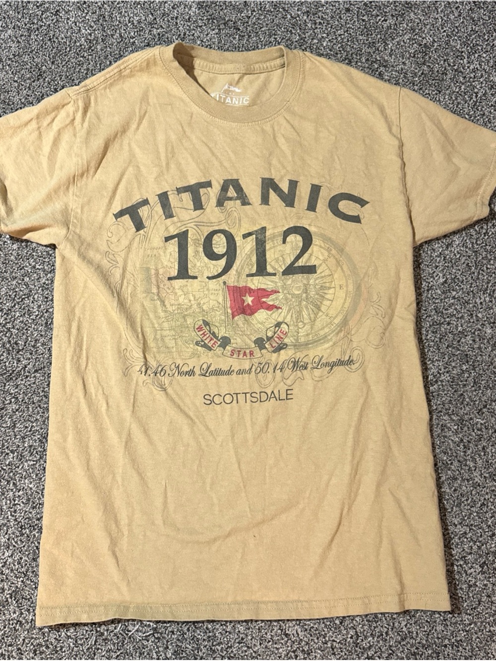 Titanic 1912 Scottsdale Coordinates Graphic Tee T-shirt Men (S) Small